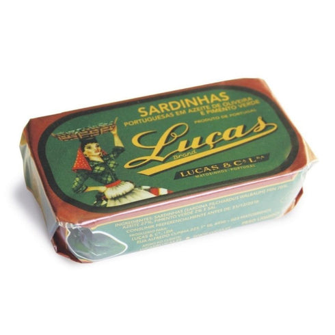 Sardinen in Olivenöl mit grünem Paprika Luças 125g